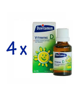 Davitamon Vitamine D Olie - 25 ml (4 pack - € 5,45 / st.) Davitamon Vitamine D Olie - 25 ml (4 pack - € 5,45 / st.)