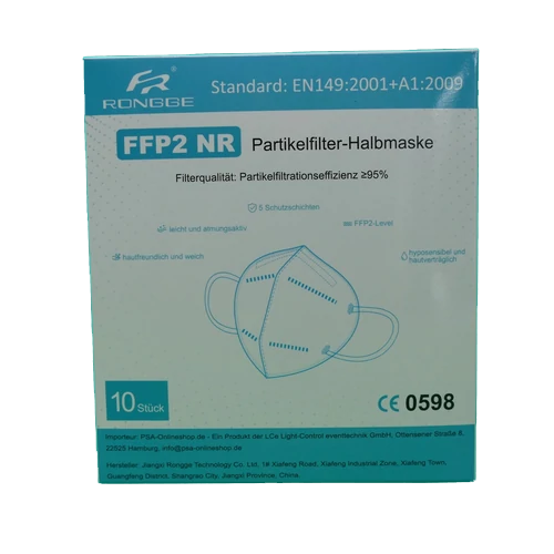 FFP2 mondmaskers CE gecertificeerd per stuk verpakt - 10 stuks (Rongge)