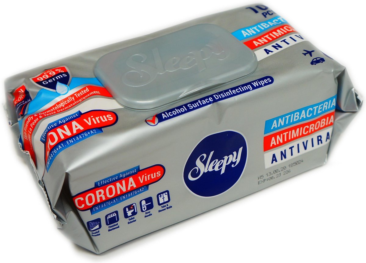 Sleepy antibacteriële doekjes - desinfectie doekjes - 100 stuks